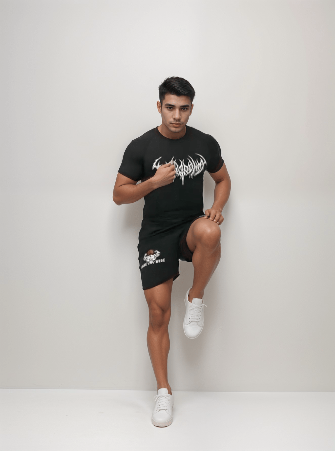 Atheletics Wear - Compression Shirt | Black & White Bat