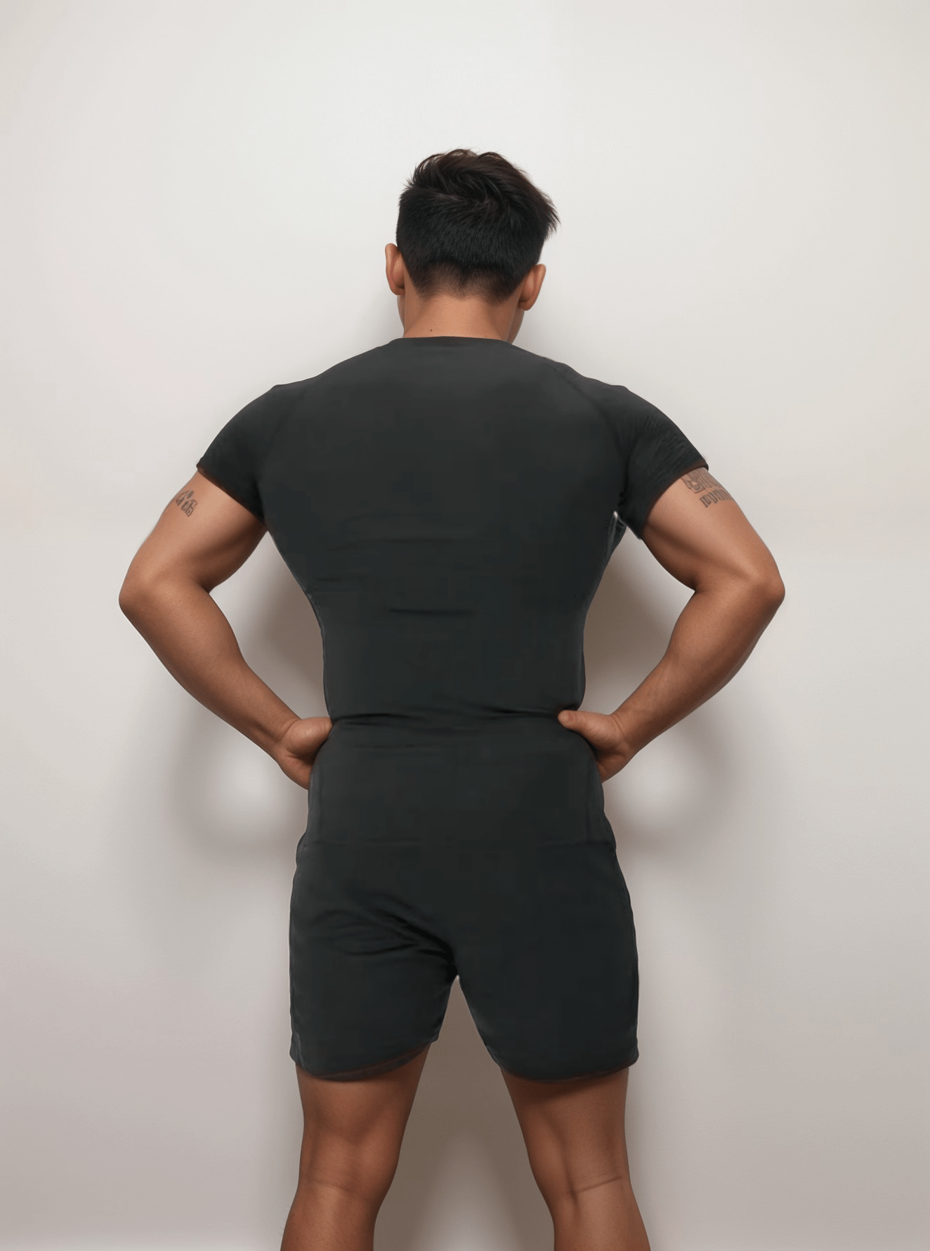 Atheletics Wear - Compression Shirt | Black & White Bat